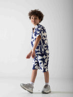 Boys' Tie-Dye Two-Piece Summer Set – Printed T-Shirt & Shorts
