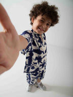 Boys' Tie-Dye Two-Piece Summer Set – Printed T-Shirt & Shorts
